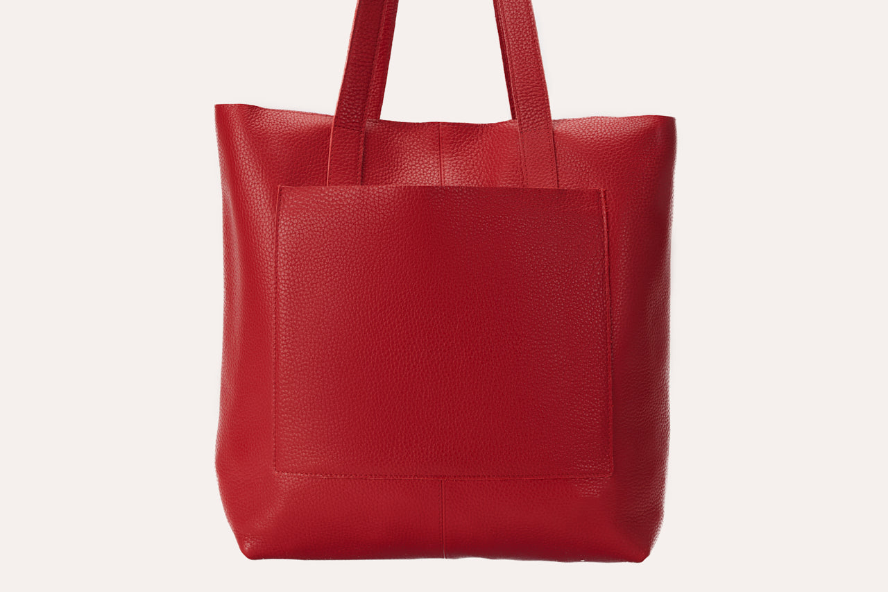 Kiko Journalist Tote Leather Bag for Women Cowhide Pebble - Rosetta Creative Boutique